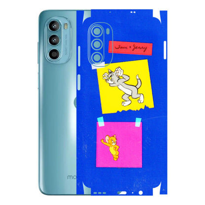 Motorola Phone Skins (All Models) - Tom N Jerry Sticky Notes - 3D Embossed Finish (L-88) Motorola Moto G52
