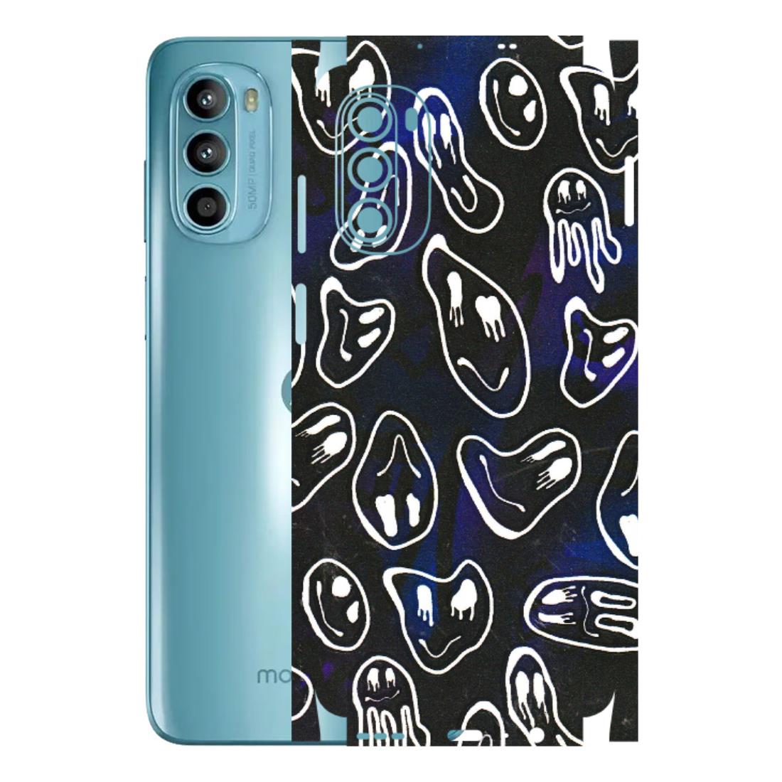 Motorola Phone Skins (All Models) - Distorted Smileys - 3D Embossed Finish (L-92) Motorola Moto G52