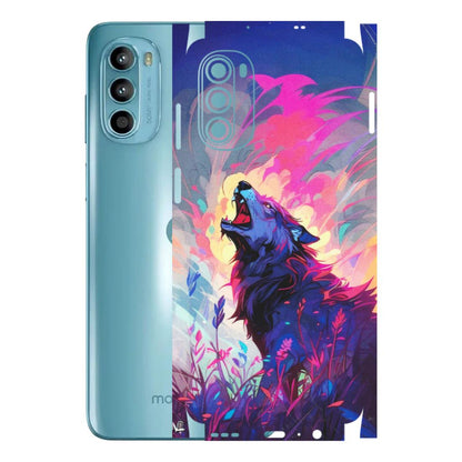 Motorola Phone Skins (All Models) - New Wild Wolf Abstract - Matte Finish (M-125) Motorola Moto G52