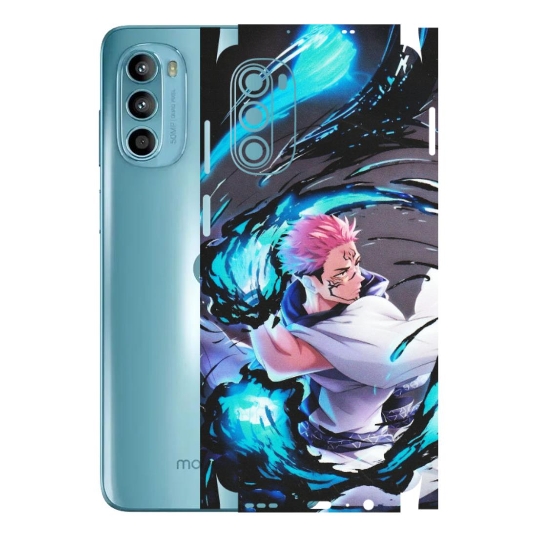 Motorola Phone Skins (All Models) - New Jujutsu Kaisen Grey Blue Anime - Matte Finish (M-127) Motorola Moto G52