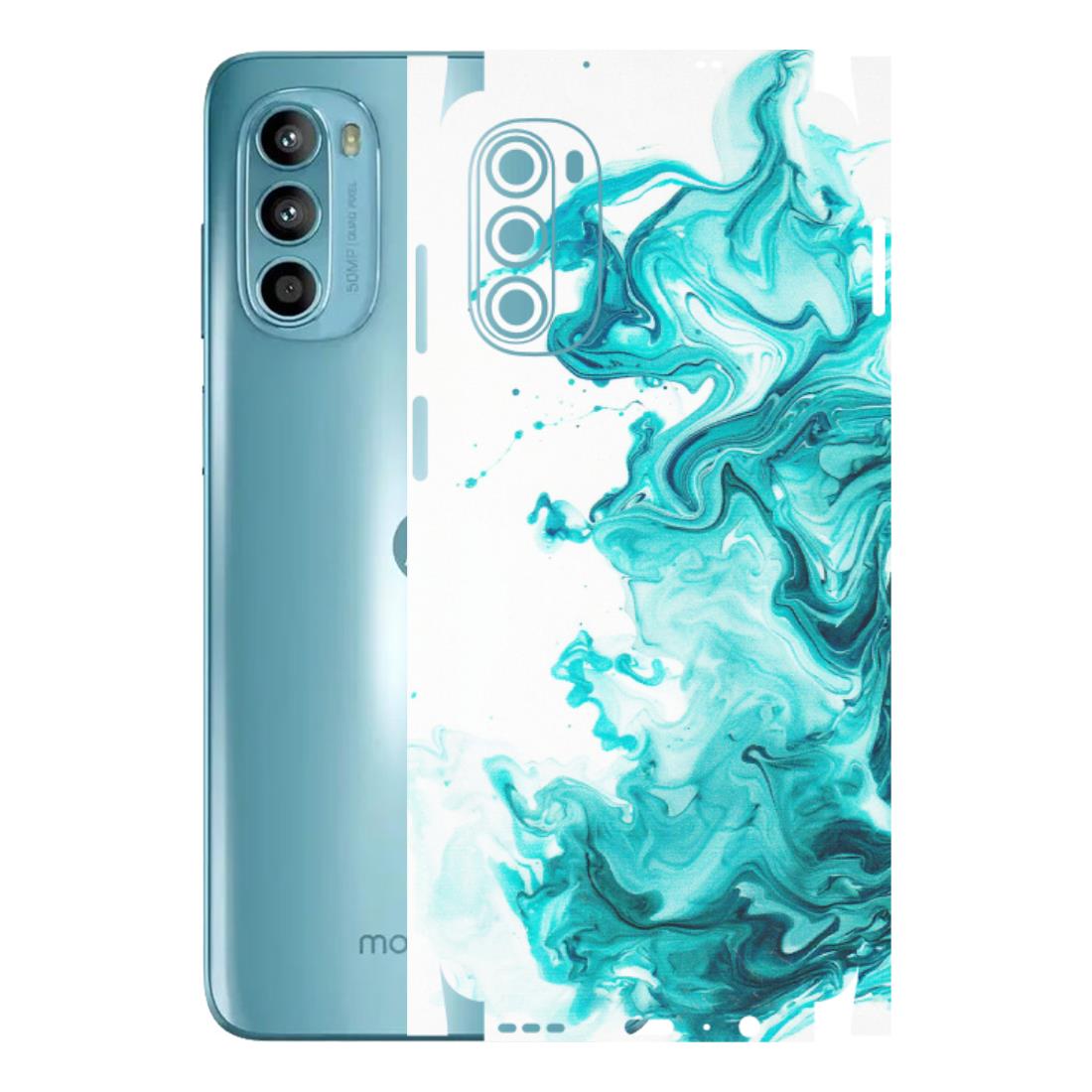 Motorola Phone Skins (All Models) - Sky Blue Abstract Colour - Matte Finish (M-146) Motorola Moto G52