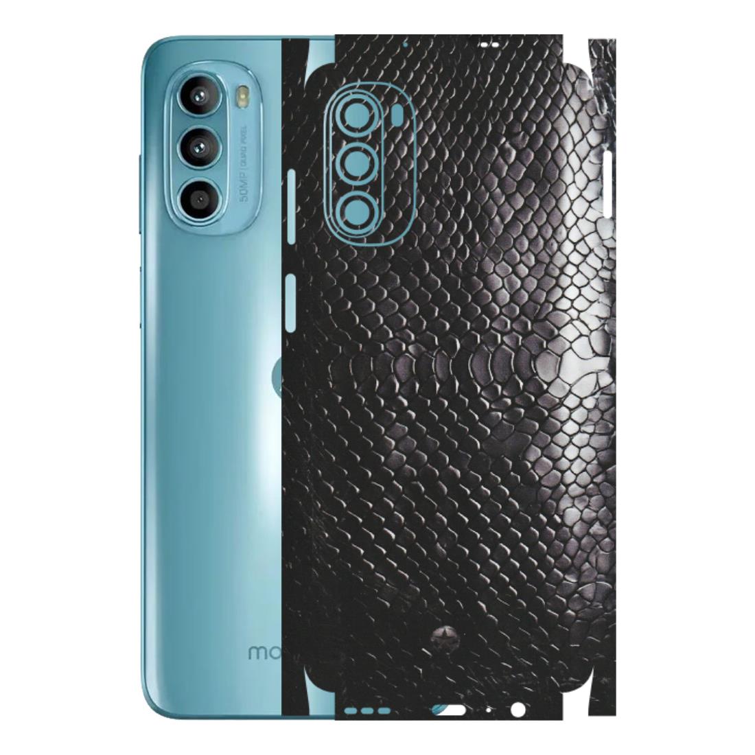 Motorola Phone Skins (All Models) - Black Snack Leather - Matte Finish (M-147) Motorola Moto G52
