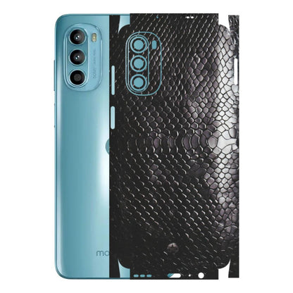 Motorola Phone Skins (All Models) - Black Snack Leather - Matte Finish (M-147) Motorola Moto G52