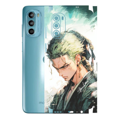 Motorola Phone Skins (All Models) - Pirate Hunter One Piece Anime - Matte Finish (M-157) Motorola Moto G52