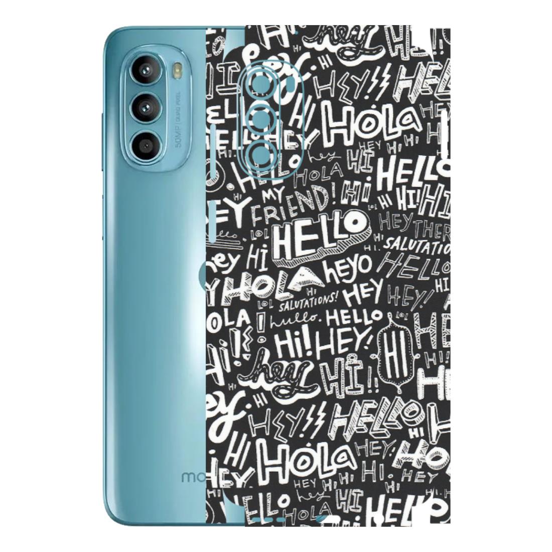 Motorola Phone Skins (All Models) - Hi Hello Doodles - Matte Finish (M-25) Motorola Moto G52
