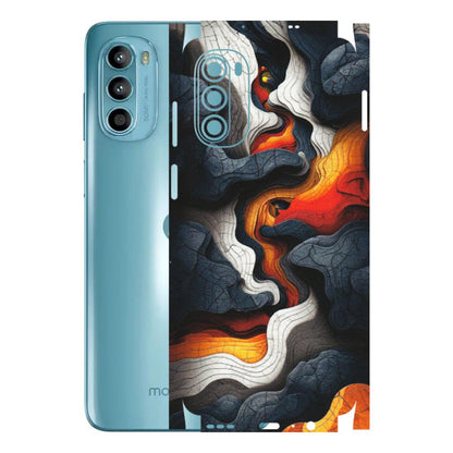 Motorola Phone Skins (All Models) - Abstract Volcanic Layers - Matte Finish (M-52) Motorola Moto G52