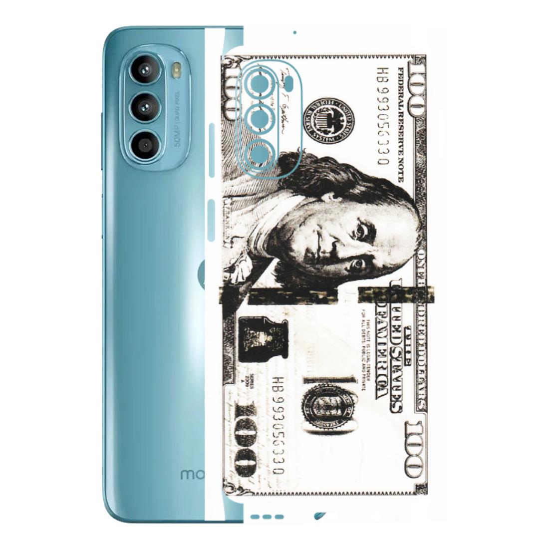 Motorola Phone Skins (All Models) - 100 Dollar Currency - Transparent Finish (T-01) Motorola Moto G52
