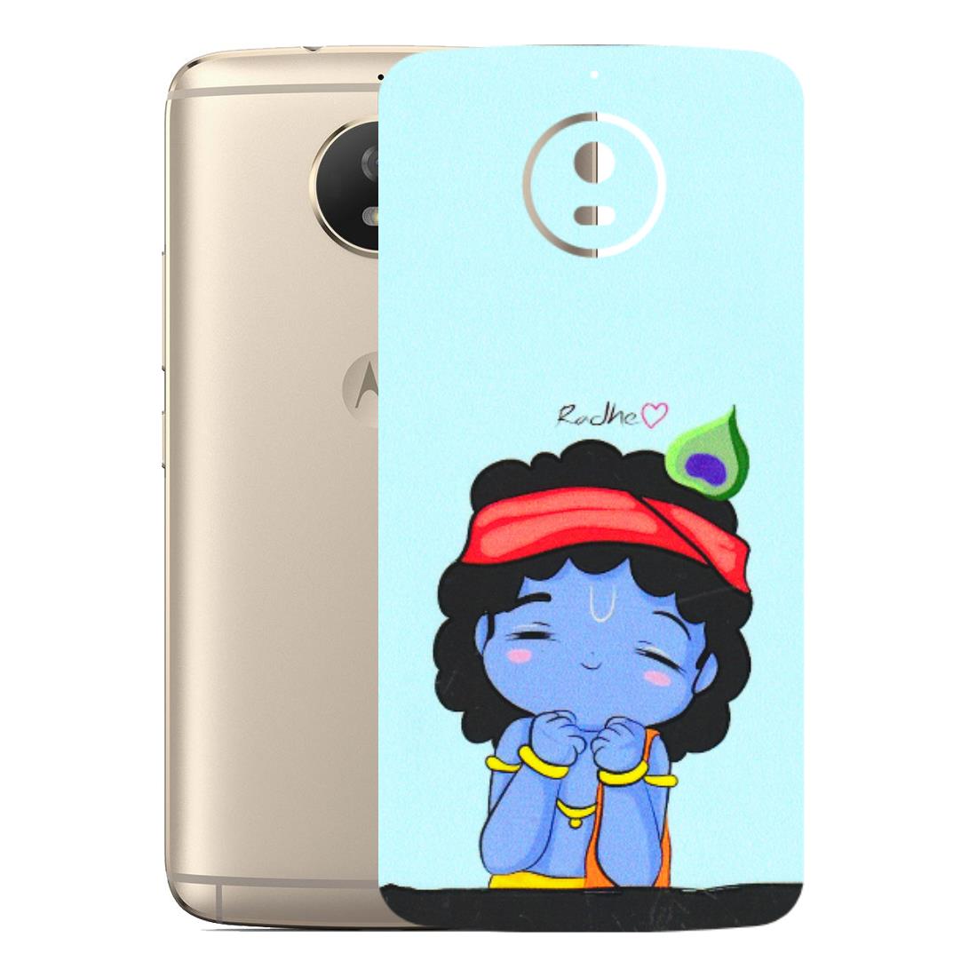 Motorola Phone Skins (All Models) - Radhe Radhe Cute Toon - 3D Embossed Finish (L-05) Motorola Moto G5S