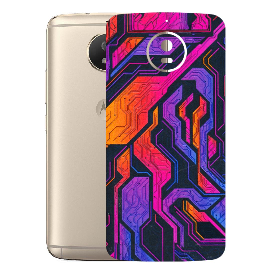 Motorola Phone Skins (All Models) - Tech Circuits Futuristic - 3D Embossed Finish (L-07) Motorola Moto G5S