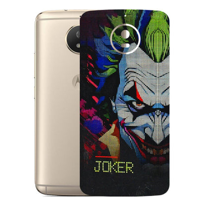 Motorola Phone Skins (All Models) - Joker Dot Matrix - 3D Embossed Finish (L-08) Motorola Moto G5S