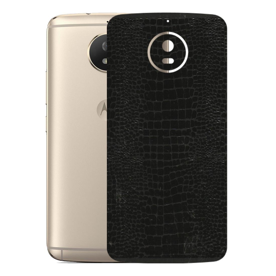 Motorola Phone Skins (All Models) - Snake Leather Black - 3D Embossed Finish (L-107) Motorola Moto G5S