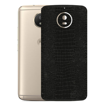 Motorola Phone Skins (All Models) - Snake Leather Black - 3D Embossed Finish (L-107) Motorola Moto G5S