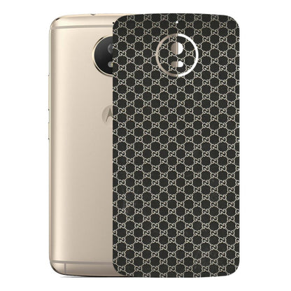 Motorola Phone Skins (All Models) - Black G Print - 3D Embossed Finish (L-109) Motorola Moto G5S