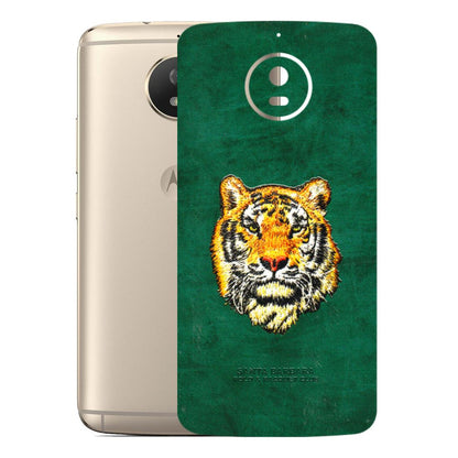 Motorola Phone Skins (All Models) - Leather Feel Tiger - 3D Embossed Finish (L-111) Motorola Moto G5S