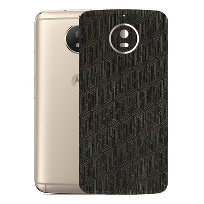 Motorola Phone Skins (All Models) - Black Abstract Pattern - 3D Embossed Finish (L-117) Motorola Moto G5S