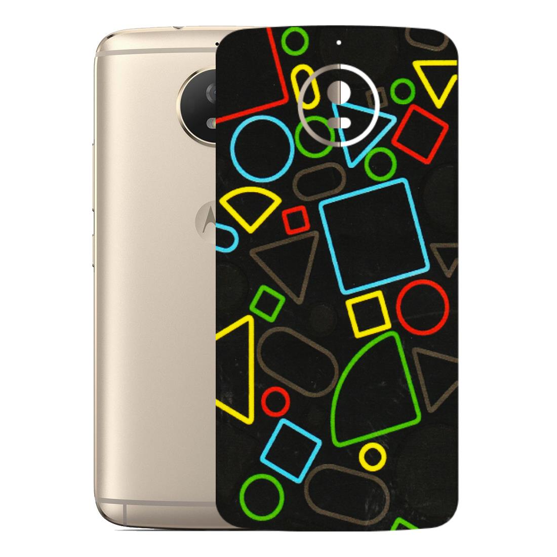 Motorola Phone Skins (All Models) - Black Shapes - 3D Embossed Finish (L-131) Motorola Moto G5S
