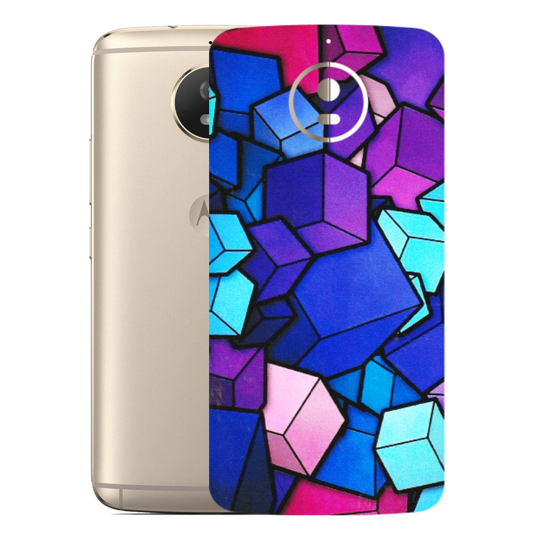 Motorola Phone Skins (All Models) - Cube Doodle - 3D Embossed Finish (L-141) Motorola Moto G5S