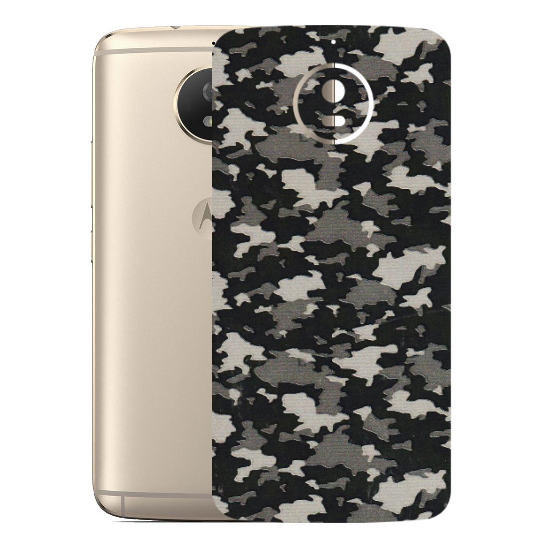 Motorola Phone Skins (All Models) - Black/Grey Camoflaunge - 3D Embossed Finish (L-142) Motorola Moto G5S