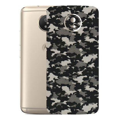Motorola Phone Skins (All Models) - Black/Grey Camoflaunge - 3D Embossed Finish (L-142) Motorola Moto G5S