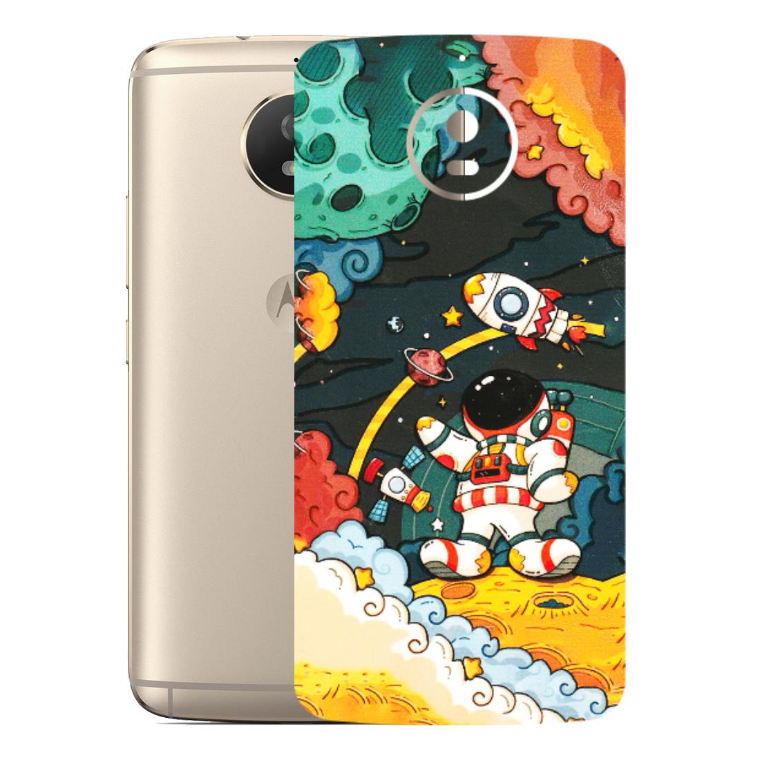 Motorola Phone Skins (All Models) - Astronauts & Spaceship - 3D Embossed Finish (L-145) Motorola Moto G5S