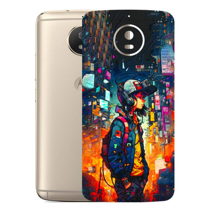 Motorola Phone Skins (All Models) - Street Anime Guy - 3D Embossed Finish (L-158) Motorola Moto G5S
