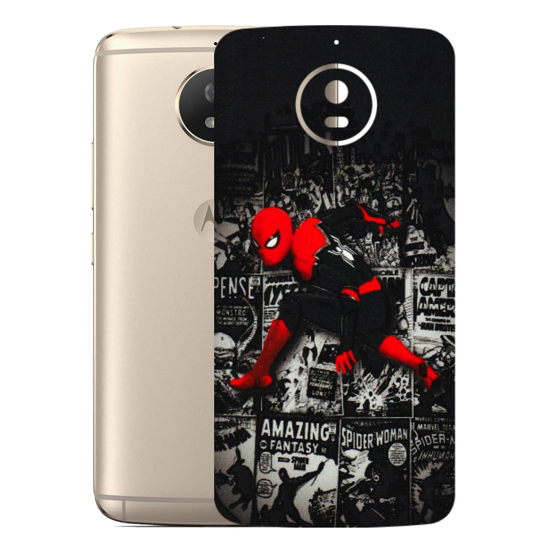 Motorola Phone Skins (All Models) - SpiderMan New - 3D Embossed Finish (L-162) Motorola Moto G5S