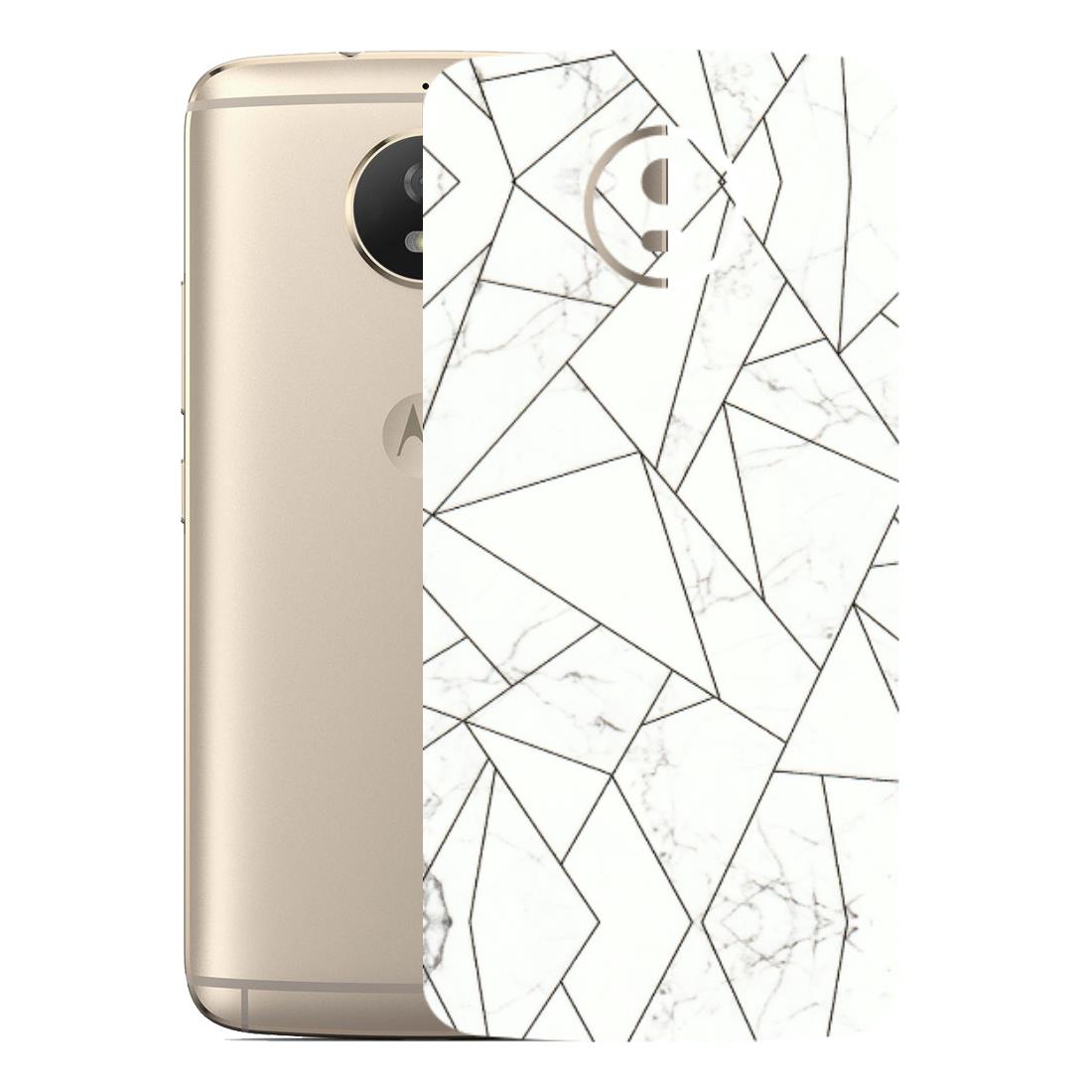 Motorola Phone Skins (All Models) - Luxury White Marble Effect - 3D Embossed Finish (L-168) Motorola Moto G5S