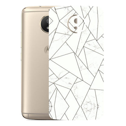 Motorola Phone Skins (All Models) - Luxury White Marble Effect - 3D Embossed Finish (L-168) Motorola Moto G5S