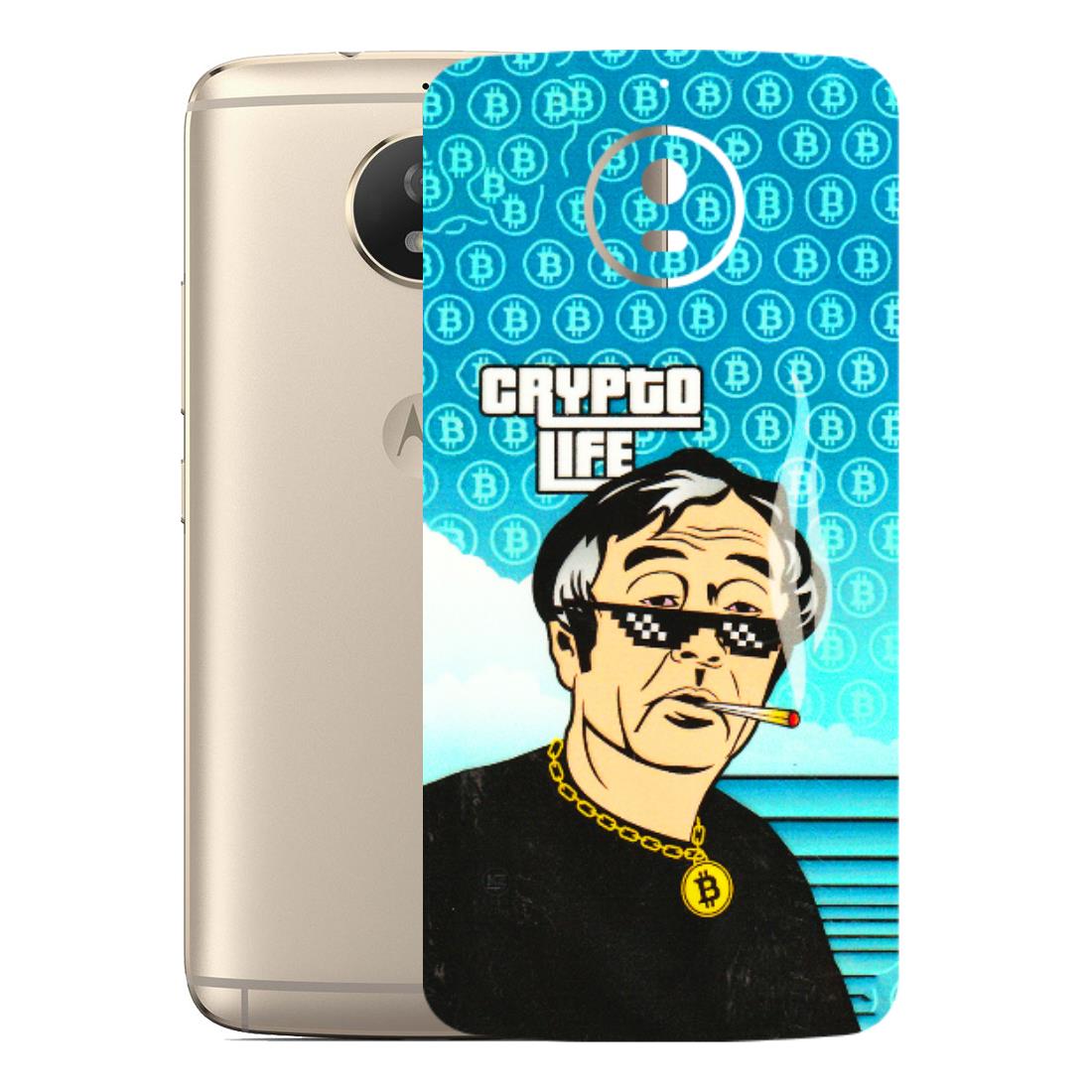 Motorola Phone Skins (All Models) - Crypto Thug Life - 3D Embossed Finish (L-179) Motorola Moto G5S