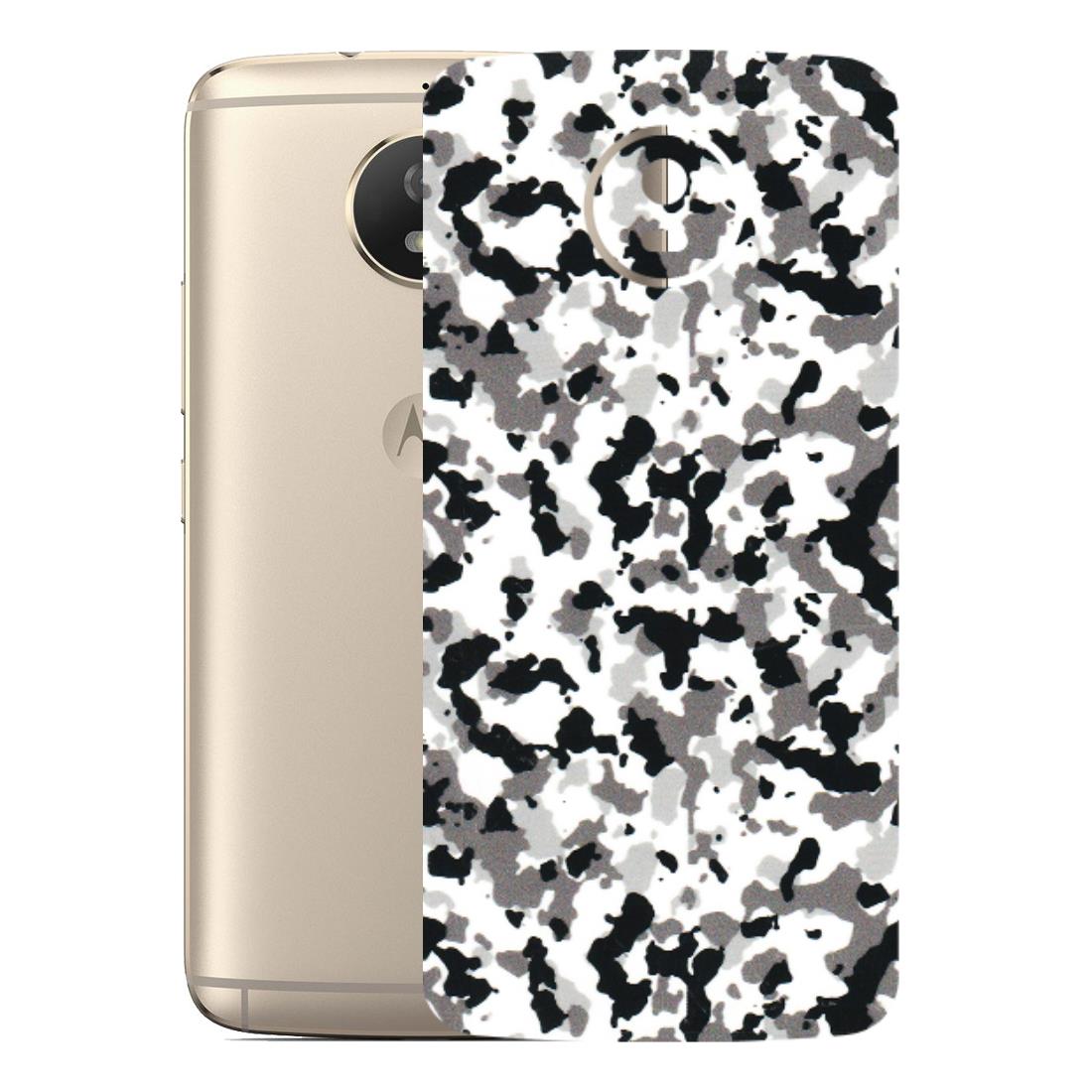 Motorola Phone Skins (All Models) - White Black Camouflage - 3D Embossed Finish (L-18) Motorola Moto G5S
