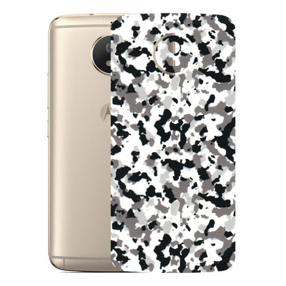 Motorola Phone Skins (All Models) - White Black Camouflage - 3D Embossed Finish (L-18) Motorola Moto G5S