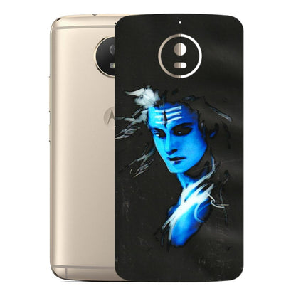 Motorola Phone Skins (All Models) - Har Har Mahadev Blue/Black - 3D Embossed Finish (L-185) Motorola Moto G5S