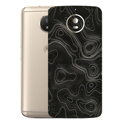 Motorola Phone Skins (All Models) - Black Swirl - 3D Embossed Finish (L-196) Motorola Moto G5S