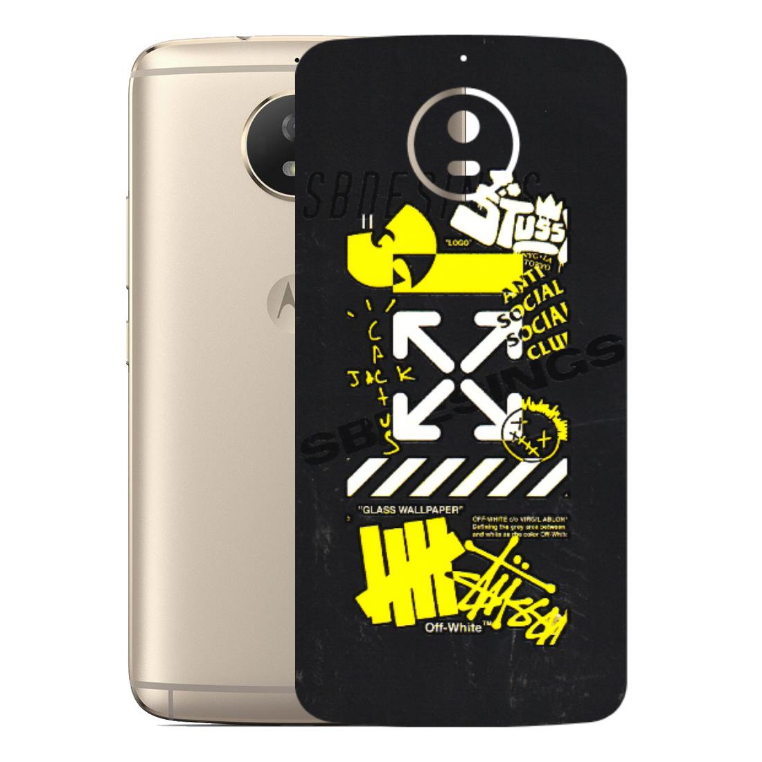 Motorola Phone Skins (All Models) - Anti Social Graffiti - 3D Embossed Finish (L-198) Motorola Moto G5S