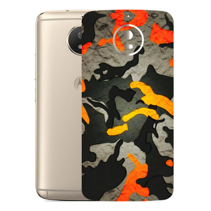 Motorola Phone Skins (All Models) - Orange Camouflage - 3D Embossed Finish (L-204) Motorola Moto G5S