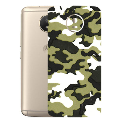 Motorola Phone Skins (All Models) - Camouflages White And Green - 3D Embossed Finish (L-243) Motorola Moto G5S