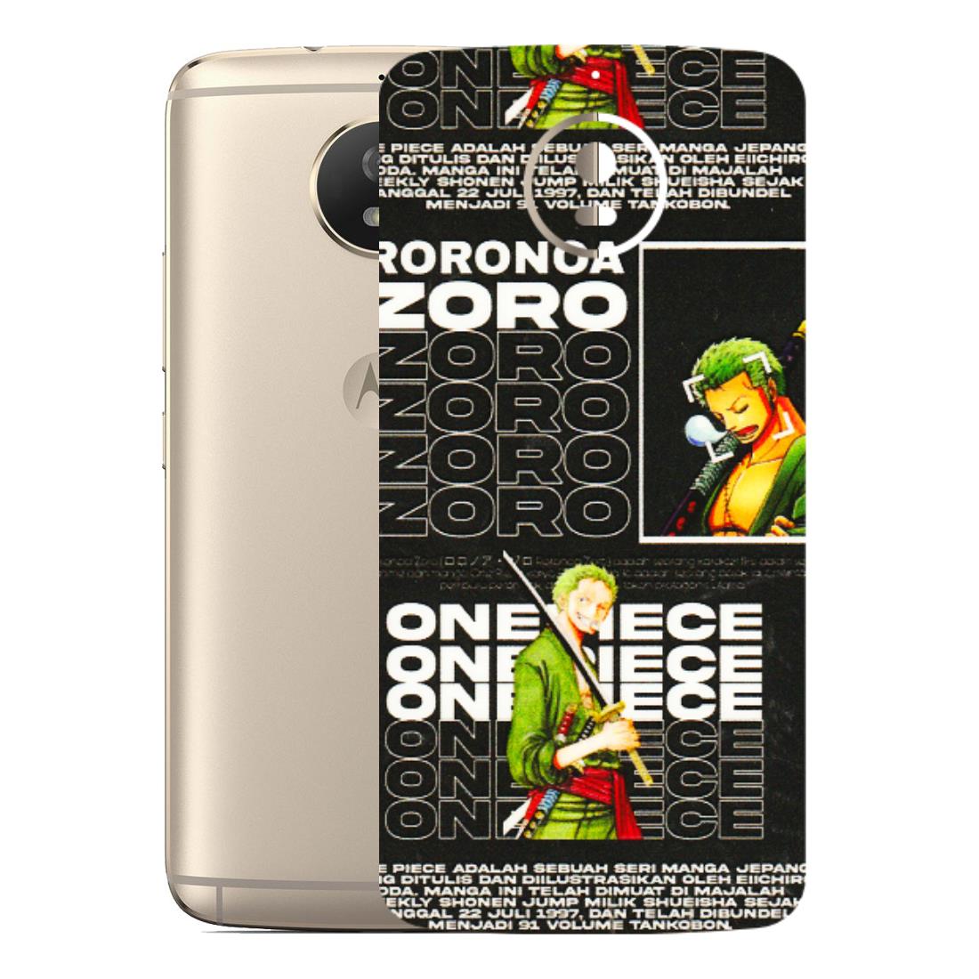 Motorola Phone Skins (All Models) - One Piece Zoro - 3D Embossed Finish (L-250) Motorola Moto G5S