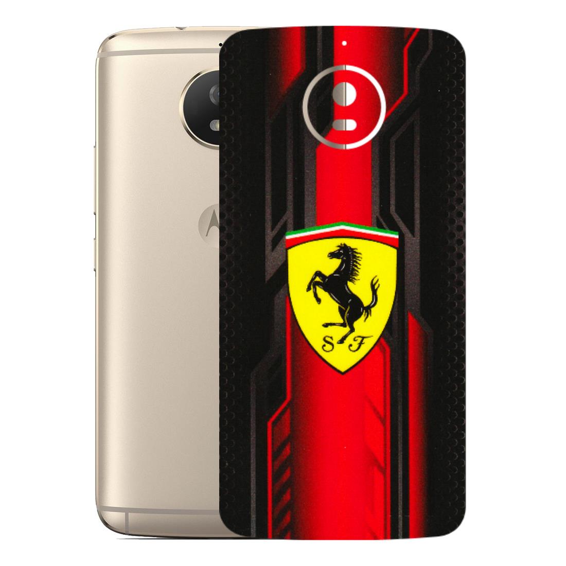 Motorola Phone Skins (All Models) - Black Ferrari Logo - 3D Embossed Finish (L-253) Motorola Moto G5S