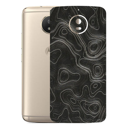Motorola Phone Skins (All Models) - Abstract White Line Map - 3D Embossed Finish (L-269) Motorola Moto G5S