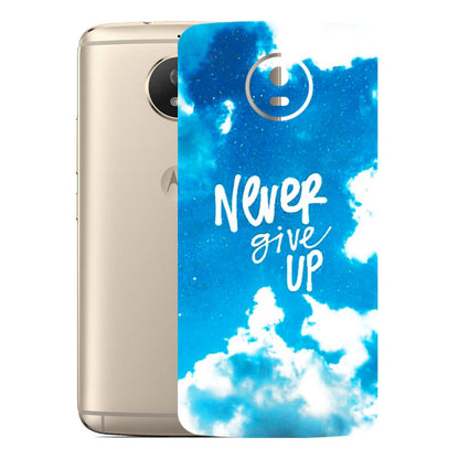 Motorola Phone Skins (All Models) - Never Give Up - 3D Embossed Finish (L-279) Motorola Moto G5S