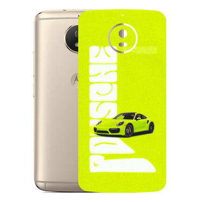 Motorola Phone Skins (All Models) - Lime Green Porche - 3D Embossed Finish (L-30) Motorola Moto G5S