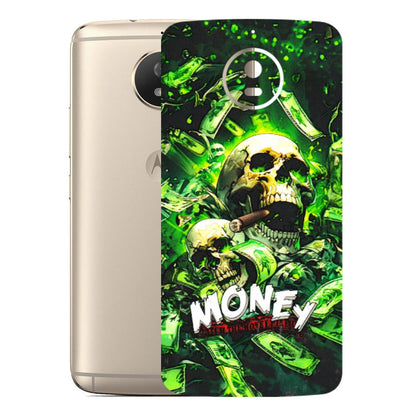 Motorola Phone Skins (All Models) - Skull Money - 3D Embossed Finish (L-303) Motorola Moto G5S