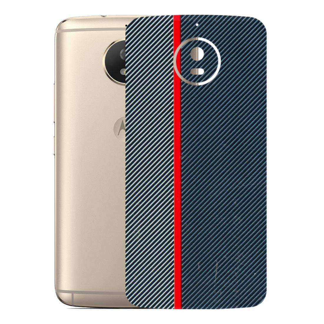 Motorola Phone Skins (All Models) - Blue Sober Lines - 3D Embossed Finish (L-305) Motorola Moto G5S