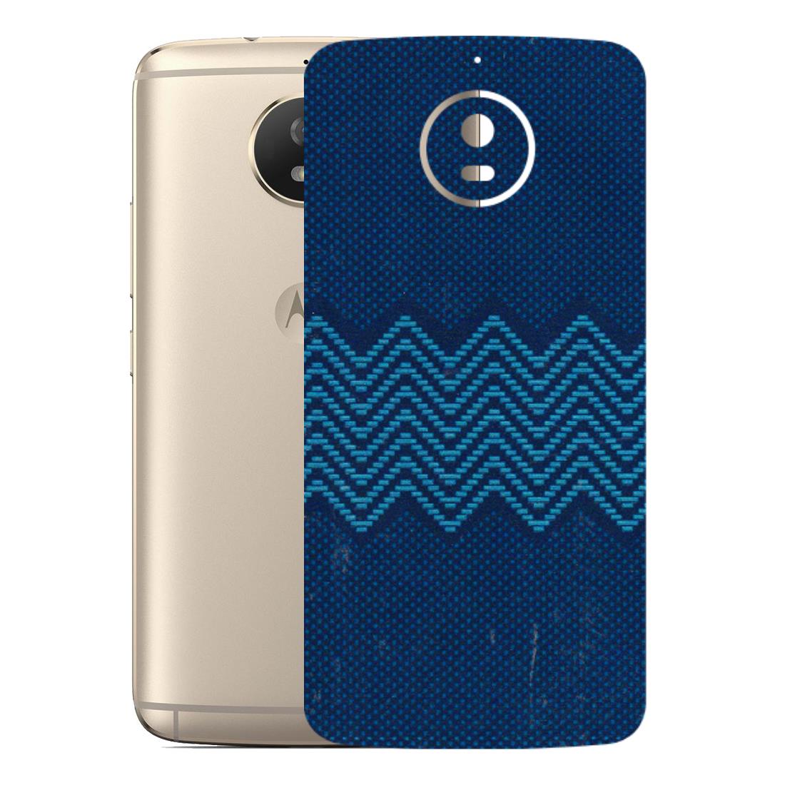Motorola Phone Skins (All Models) - Blue Sober Waves - 3D Embossed Finish (L-306) Motorola Moto G5S