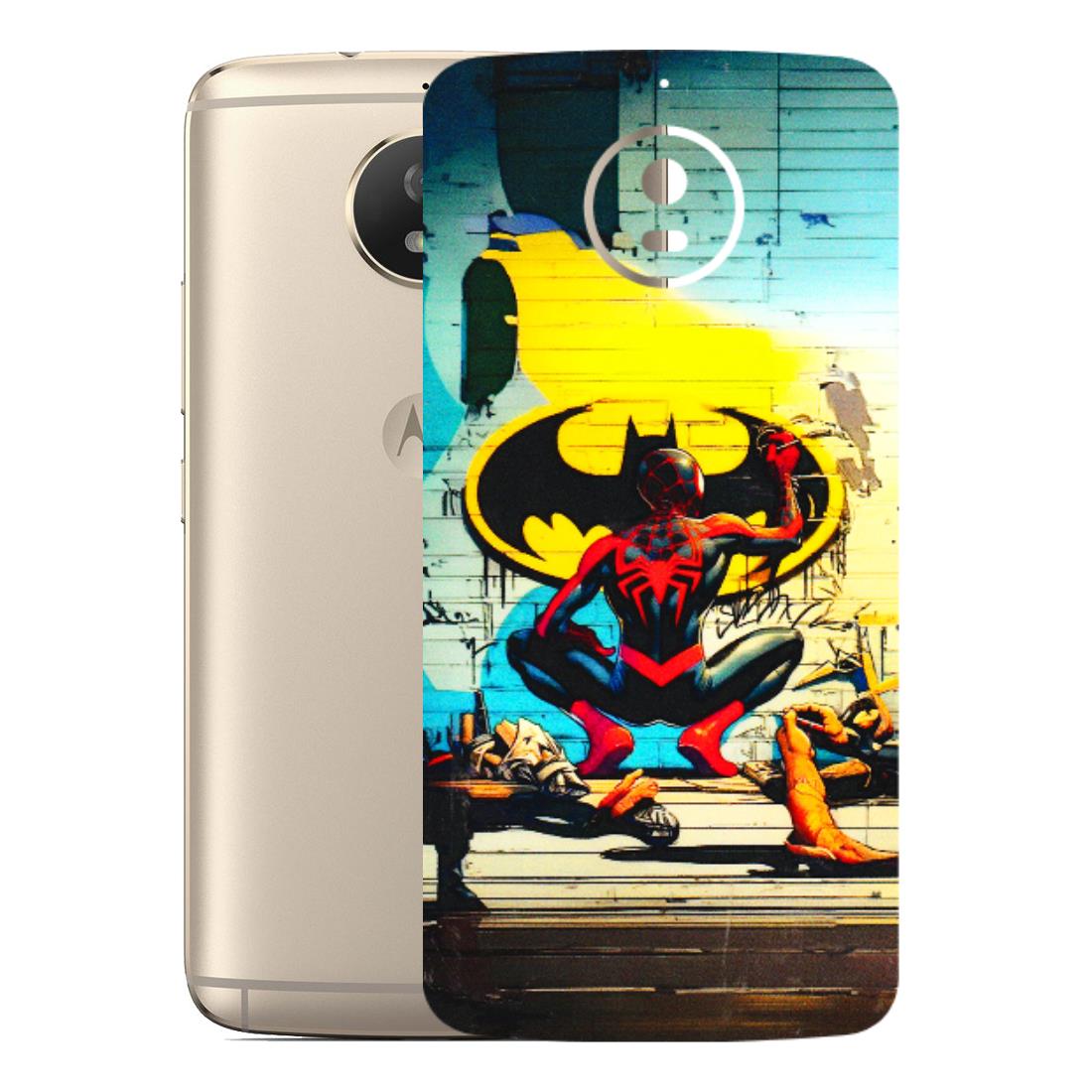 Motorola Phone Skins (All Models) - New Spiderman Bat Logo - 3D Embossed Finish (L-309) Motorola Moto G5S