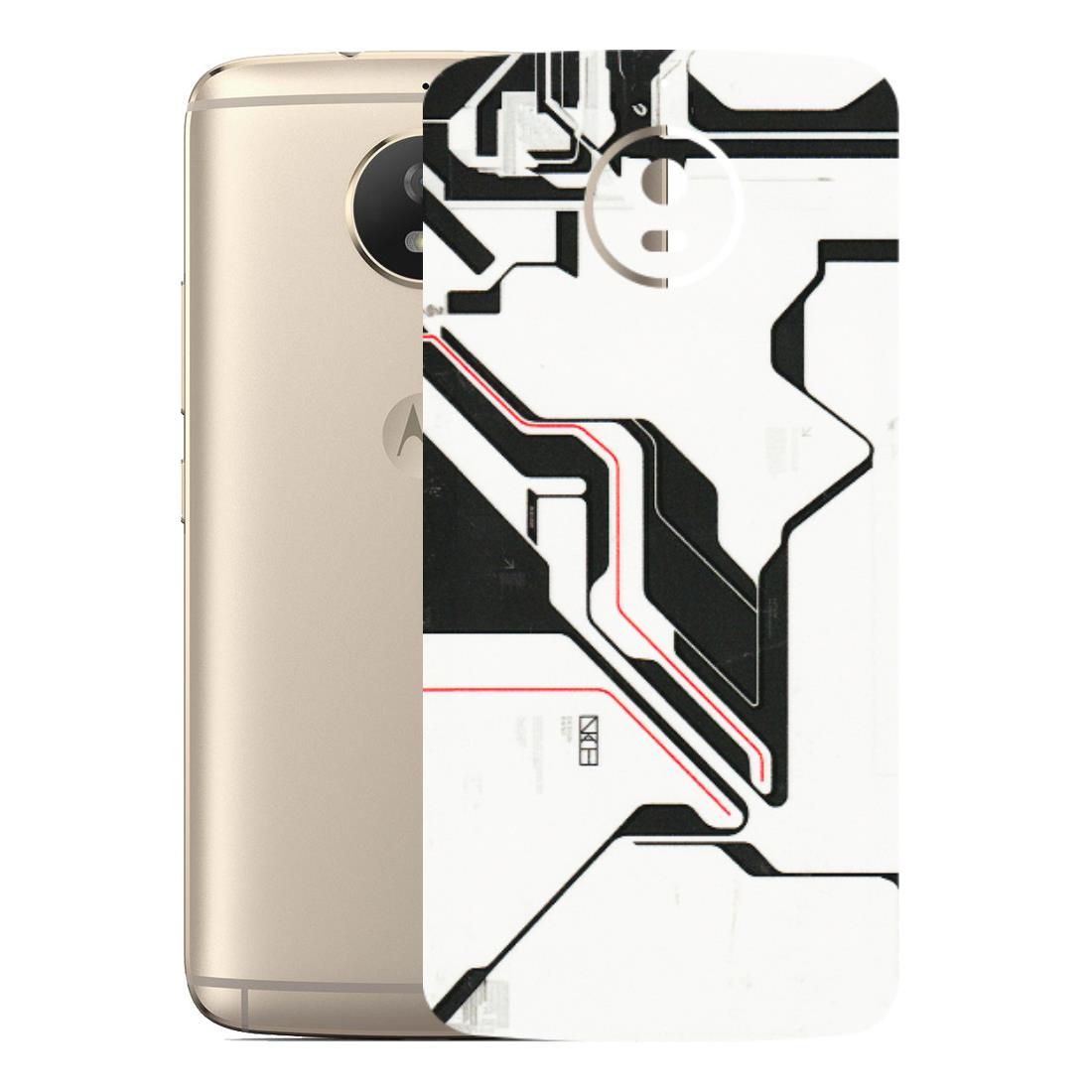 Motorola Phone Skins (All Models) - White Techy Logo - 3D Embossed Finish (L-312) Motorola Moto G5S