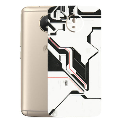 Motorola Phone Skins (All Models) - White Techy Logo - 3D Embossed Finish (L-312) Motorola Moto G5S