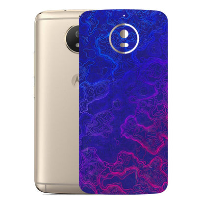 Motorola Phone Skins (All Models) - Purple Ripples Swirl - 3D Embossed Finish (L-314) Motorola Moto G5S