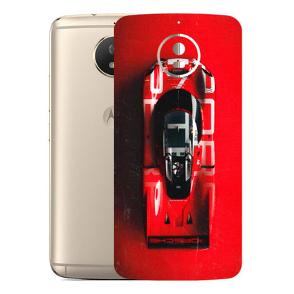 Motorola Phone Skins (All Models) - Red Porsche Car Logo - 3D Embossed Finish (L-315) Motorola Moto G5S