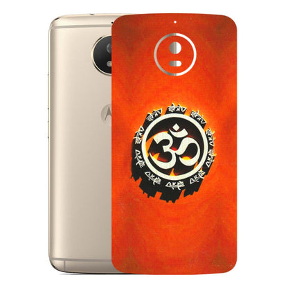 Motorola Phone Skins (All Models) - Aum Shiv Orange - 3D Embossed Finish (L-32) Motorola Moto G5S